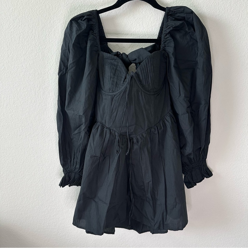 For Love & Lemons Ruth Mini Dress in Black SZ S - Picture 3 of 10